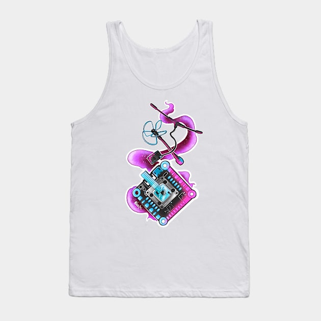 pink fpv smoke Tank Top by Mrwigglesfpv